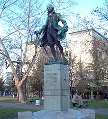 Statue of Obradović in Belgrade park