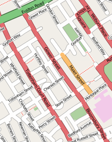 Map of Gower Street