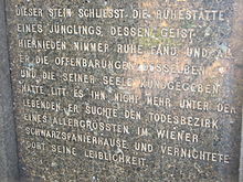 Inschrift des Grabes von Otto Weininger.JPG
