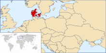 Location map for Denmark