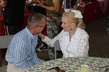 Marylou with Hall of Fame Jockey, Pat Day at the Backstretch Appreciation Dinners.JPG