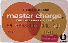 The 1970s Master Charge card.