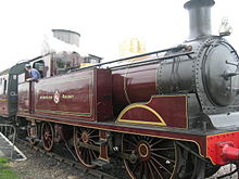 Large purple steam locomotive