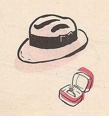 Illustration from The Hat he Mistook for His Wife, by Mikey Georgeson, photograph by Peter Chrisp