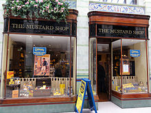 Colmans Mustard Shop & Museum in the Royal Arcade, Norwich UK.