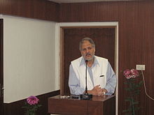 Najeeb Jung addressing a seminar