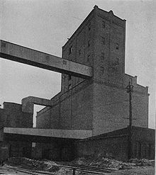 old photo showing the whole elevator