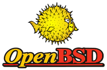 OpenBSD logo with Puffy, the pufferfish.