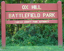 Sign for Ox Hill Battlefield Park}}
