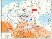 A map showing the disposition of all troops following the Soviet invasion