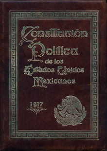 Cover of the original copy of the Constitution