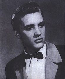 Elvis in a tuxedo