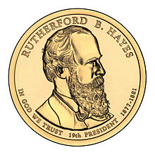 Rutherford B. Hayes $1 Presidential Coin obverse.jpg