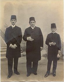 HIH Prince Mehmed Selaheddin with his two sons HIH Prince Ahmed Nihad and HIH Prince Osman Fuad
