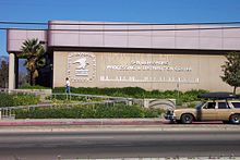 San Bernardino, California USPS facility with valid and correct barcode on building.