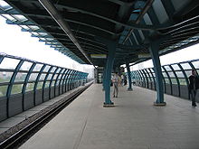 Elevated station, with curved design