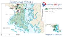 United States House of Representatives, Maryland District 5 map.png