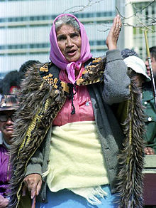 Whina Cooper addressing the Māori Land March at Hamilton in 1975