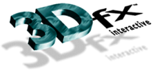 An early version of 3dfx logo. The name was written with a capital 'D' at the time.