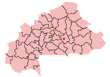 Location of Mogtedo in Burkina Faso