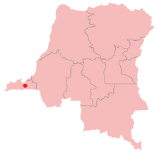 Location of Mbanza-Ngungu in the Democratic Republic of the Congo