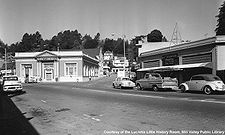 The corner of Throckmorton Ave. and Corte Madera Ave. c. 1970.