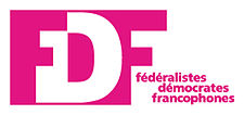 Logo of the Francophone Democratic Federalists (Fédéralistes Démocrates Francophones).