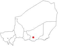 Location of Miria in Niger