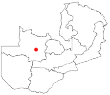 Location of Kasempa in Zambia