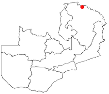 Location of Mpulungu in Zambia
