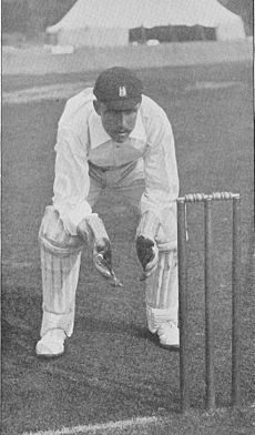 Ranji 1897 page 044 Lilley at the wicket.jpg
