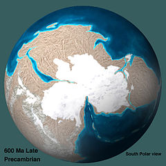 600 Ma Late Precambrian - South Polar view.jpg
