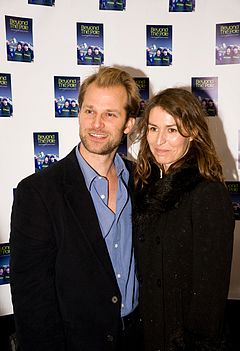 Man and woman at premiere