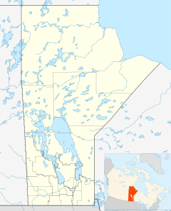 Location of Molson Lake in Manitoba