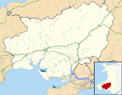 Cwmduad is located in Carmarthenshire