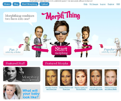 A Screenshot of the MorphThing Homepage