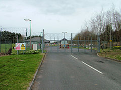 The southern entrance to Otterburn MOD camp