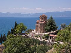 Church of St. John Kaneo and the Ohrid Lake