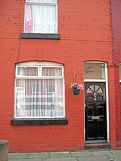 12 Arnold Grove, Liverpool. The house where George Harrison was born and lived until he was 7.