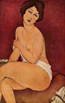 Nude Woman Sitting on a Divan