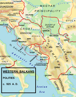 Location of Dalmatia