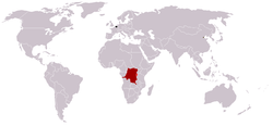 Map of the Belgian Colonial Empire around 1920.