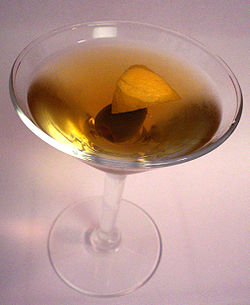 A cocktail featuring the three gems of alcohol, diamond (gin), ruby (vermouth), and emerald (chartreuse)