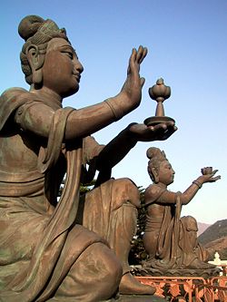 Buddhistic statues in Hong Kong