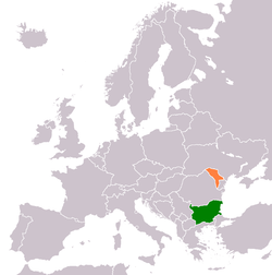 Map indicating locations of Bulgaria and Moldova