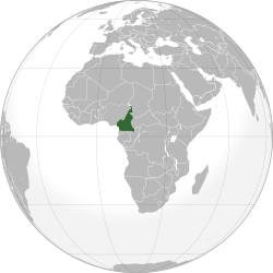 Location of Cameroon within the African Union.