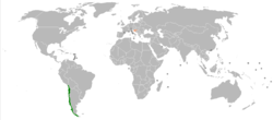 Map indicating locations of Chile and Croatia