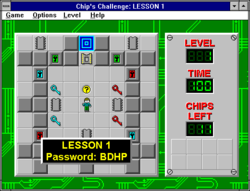 Screenshot of the first level of the Windows version