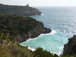 The coast of Cilento nearby Marina di Camerota