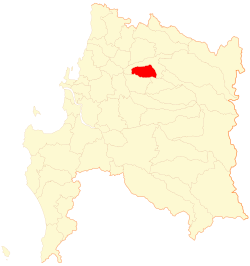Location of the commune of Chillán Viejo in the Biobío Region